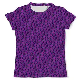 Заказать мужскую футболку в Москве. Футболка с полной запечаткой (мужская) Пурпурная мозаика от Soluvel  - готовые дизайны и нанесение принтов.