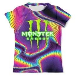Заказать мужскую футболку в Москве. Футболка с полной запечаткой (мужская) Monster Energy от THE_NISE  - готовые дизайны и нанесение принтов.