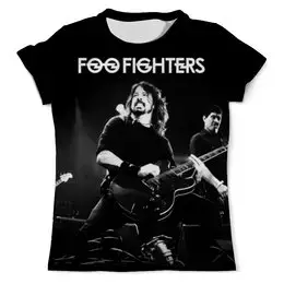Заказать мужскую футболку в Москве. Футболка с полной запечаткой (мужская) Foo Fighters от geekbox - готовые дизайны и нанесение принтов.