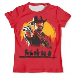 Заказать мужскую футболку в Москве. Футболка с полной запечаткой (мужская)  Red Dead Redemption 2     от ПРИНТЫ ПЕЧАТЬ  - готовые дизайны и нанесение принтов.