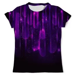 Заказать мужскую футболку в Москве. Футболка с полной запечаткой (мужская) Фиолетовые вспышки от THE_NISE  - готовые дизайны и нанесение принтов.