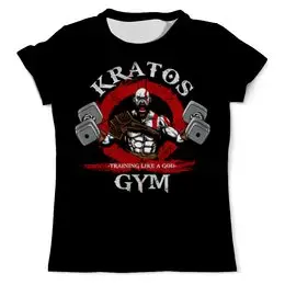 Заказать мужскую футболку в Москве. Футболка с полной запечаткой (мужская) Kratos от T-shirt print  - готовые дизайны и нанесение принтов.