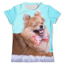 Заказать мужскую футболку в Москве. Футболка с полной запечаткой (мужская)  Собака от THE_NISE  - готовые дизайны и нанесение принтов.