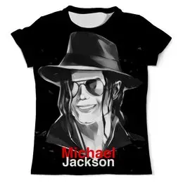 Заказать мужскую футболку в Москве. Футболка с полной запечаткой (мужская) Майкл Джексон от ualluon - готовые дизайны и нанесение принтов.