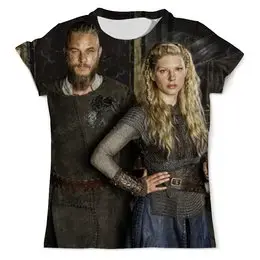 Заказать мужскую футболку в Москве. Футболка с полной запечаткой (мужская) Vikings от shop-viking - готовые дизайны и нанесение принтов.