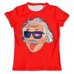 Заказать мужскую футболку в Москве. Футболка с полной запечаткой (мужская) Альберт Эйнштейн от T-shirt print  - готовые дизайны и нанесение принтов.