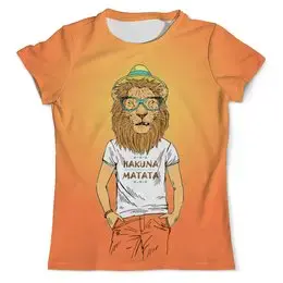 Заказать мужскую футболку в Москве. Футболка с полной запечаткой (мужская) Hakuna Matata  от T-shirt print  - готовые дизайны и нанесение принтов.