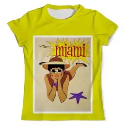 Заказать мужскую футболку в Москве. Футболка с полной запечаткой (мужская) Майами от acidhouses - готовые дизайны и нанесение принтов.