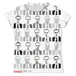 Заказать мужскую футболку в Москве. Футболка с полной запечаткой (мужская) Наш президент от Dorogen  - готовые дизайны и нанесение принтов.