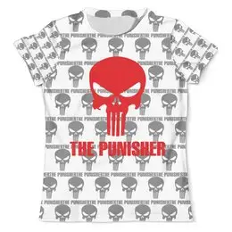 Заказать мужскую футболку в Москве. Футболка с полной запечаткой (мужская) Punisher          от T-shirt print  - готовые дизайны и нанесение принтов.
