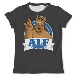 Заказать мужскую футболку в Москве. Футболка с полной запечаткой (мужская) ALF   (1) от ПРИНТЫ ПЕЧАТЬ  - готовые дизайны и нанесение принтов.