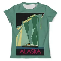 Заказать мужскую футболку в Москве. Футболка с полной запечаткой (мужская) Аляска от acidhouses - готовые дизайны и нанесение принтов.