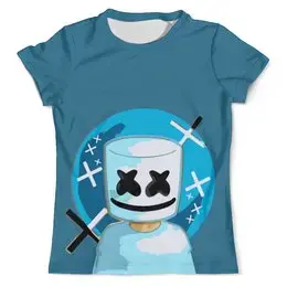 Заказать мужскую футболку в Москве. Футболка с полной запечаткой (мужская)  Marshmello              от T-shirt print  - готовые дизайны и нанесение принтов.