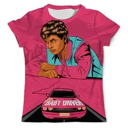 Заказать мужскую футболку в Москве. Футболка с полной запечаткой (мужская) Baby Driver от balden - готовые дизайны и нанесение принтов.