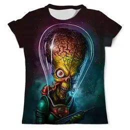 Заказать мужскую футболку в Москве. Футболка с полной запечаткой (мужская) Mars Attacks от T-shirt print  - готовые дизайны и нанесение принтов.