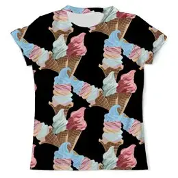 Заказать мужскую футболку в Москве. Футболка с полной запечаткой (мужская) Мороженое от nadegda - готовые дизайны и нанесение принтов.