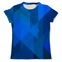 Заказать мужскую футболку в Москве. Футболка с полной запечаткой (мужская) Синий абстрактный от THE_NISE  - готовые дизайны и нанесение принтов.