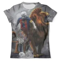 Заказать мужскую футболку в Москве. Футболка с полной запечаткой (мужская) Lionel  Messi  от ПРИНТЫ ПЕЧАТЬ  - готовые дизайны и нанесение принтов.