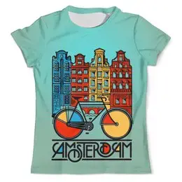 Заказать мужскую футболку в Москве. Футболка с полной запечаткой (мужская) Аmsterdam от T-shirt print  - готовые дизайны и нанесение принтов.