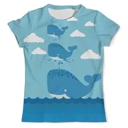 Заказать мужскую футболку в Москве. Футболка с полной запечаткой (мужская) Три кита от T-shirt print  - готовые дизайны и нанесение принтов.