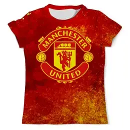 Заказать мужскую футболку в Москве. Футболка с полной запечаткой (мужская) Манчестер Юнайтед от geekbox - готовые дизайны и нанесение принтов.