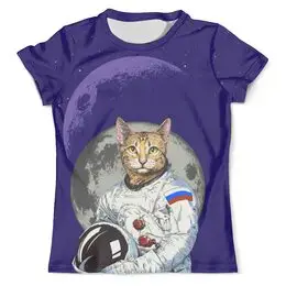 Заказать мужскую футболку в Москве. Футболка с полной запечаткой (мужская) Астронавт   от T-shirt print  - готовые дизайны и нанесение принтов.