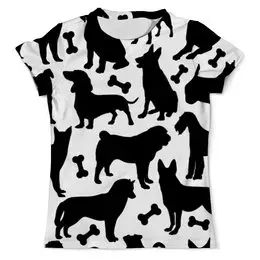 Заказать мужскую футболку в Москве. Футболка с полной запечаткой (мужская) Собаки от nadegda - готовые дизайны и нанесение принтов.