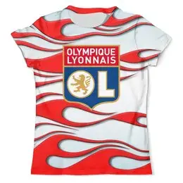 Заказать мужскую футболку в Москве. Футболка с полной запечаткой (мужская) Olympique Lyonnais от THE_NISE  - готовые дизайны и нанесение принтов.