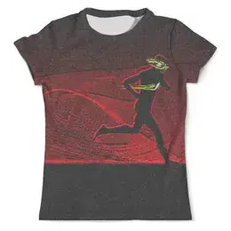 Заказать мужскую футболку в Москве. Футболка с полной запечаткой (мужская) The Flash от mike_vazovski - готовые дизайны и нанесение принтов.