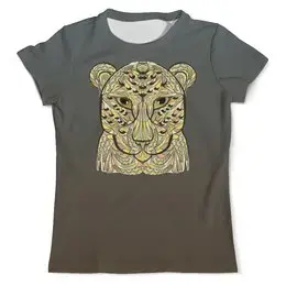 Заказать мужскую футболку в Москве. Футболка с полной запечаткой (мужская) Ethnic leopard от T-shirt print  - готовые дизайны и нанесение принтов.