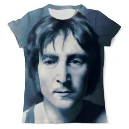 Заказать мужскую футболку в Москве. Футболка с полной запечаткой (мужская) Джон Леннон от aleks_say - готовые дизайны и нанесение принтов.