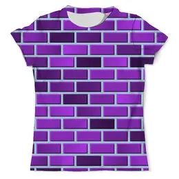 Заказать мужскую футболку в Москве. Футболка с полной запечаткой (мужская) Пурпурные кирпичи от valezar - готовые дизайны и нанесение принтов.