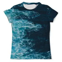 Заказать мужскую футболку в Москве. Футболка с полной запечаткой (мужская) Sea (море) от vphone - готовые дизайны и нанесение принтов.