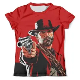 Заказать мужскую футболку в Москве. Футболка с полной запечаткой (мужская) Red Dead Redemption 2 от balden - готовые дизайны и нанесение принтов.