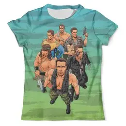 Заказать мужскую футболку в Москве. Футболка с полной запечаткой (мужская) Schwarzenegger от balden - готовые дизайны и нанесение принтов.