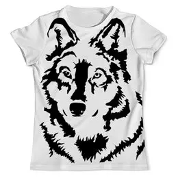 Заказать мужскую футболку в Москве. Футболка с полной запечаткой (мужская) Тату волк от weeert - готовые дизайны и нанесение принтов.