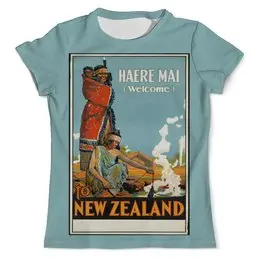 Заказать мужскую футболку в Москве. Футболка с полной запечаткой (мужская) Новая Зеландия от acidhouses - готовые дизайны и нанесение принтов.