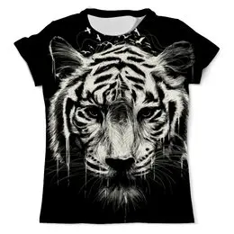 Заказать мужскую футболку в Москве. Футболка с полной запечаткой (мужская) Бенгальский тигр от printik - готовые дизайны и нанесение принтов.