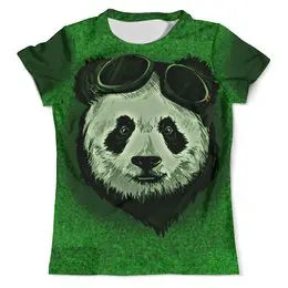 Заказать мужскую футболку в Москве. Футболка с полной запечаткой (мужская) панда от queen  - готовые дизайны и нанесение принтов.