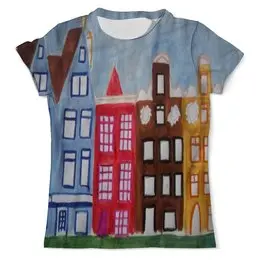 Заказать мужскую футболку в Москве. Футболка с полной запечаткой (мужская) Амстердам от mrs-snit@yandex.ru - готовые дизайны и нанесение принтов.