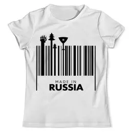 Заказать мужскую футболку в Москве. Футболка с полной запечаткой (мужская) Сделано в России от prodesign - готовые дизайны и нанесение принтов.