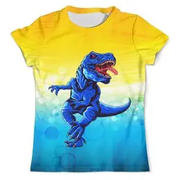 Заказать мужскую футболку в Москве. Футболка с полной запечаткой (мужская) Динозавр  Рекс от T-shirt print  - готовые дизайны и нанесение принтов.