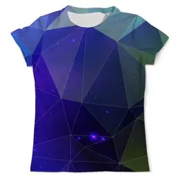 Заказать мужскую футболку в Москве. Футболка с полной запечаткой (мужская) Космический треугольник от galaxy secret - готовые дизайны и нанесение принтов.