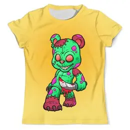 Заказать мужскую футболку в Москве. Футболка с полной запечаткой (мужская) Тедди зомбяшка   от ПРИНТЫ ПЕЧАТЬ  - готовые дизайны и нанесение принтов.