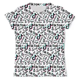 Заказать мужскую футболку в Москве. Футболка с полной запечаткой (мужская) TikTok  от DESIGNER   - готовые дизайны и нанесение принтов.