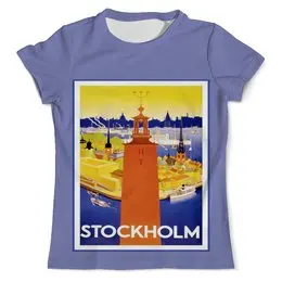Заказать мужскую футболку в Москве. Футболка с полной запечаткой (мужская) Стокгольм от acidhouses - готовые дизайны и нанесение принтов.
