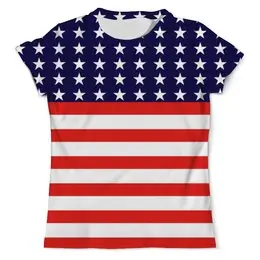 Заказать мужскую футболку в Москве. Футболка с полной запечаткой (мужская) Америка от THE_NISE  - готовые дизайны и нанесение принтов.