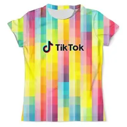 Заказать мужскую футболку в Москве. Футболка с полной запечаткой (мужская) Tik Tok от THE_NISE  - готовые дизайны и нанесение принтов.