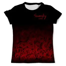Заказать мужскую футболку в Москве. Футболка с полной запечаткой (мужская) Красные розы от DesertHawk - готовые дизайны и нанесение принтов.