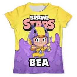 Заказать мужскую футболку в Москве. Футболка с полной запечаткой (мужская) BRAWL STARS BEA от geekbox - готовые дизайны и нанесение принтов.